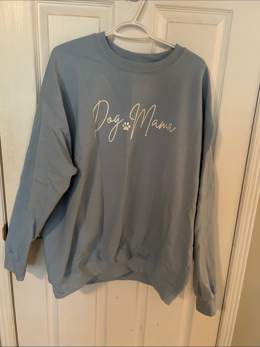 Gildan 'Dog Mama' Crewneck oversized Sweatshirt - Light Blue